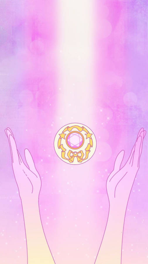 Hands Reaching For A Jewel Sailor Moon Iphone Wallpaper