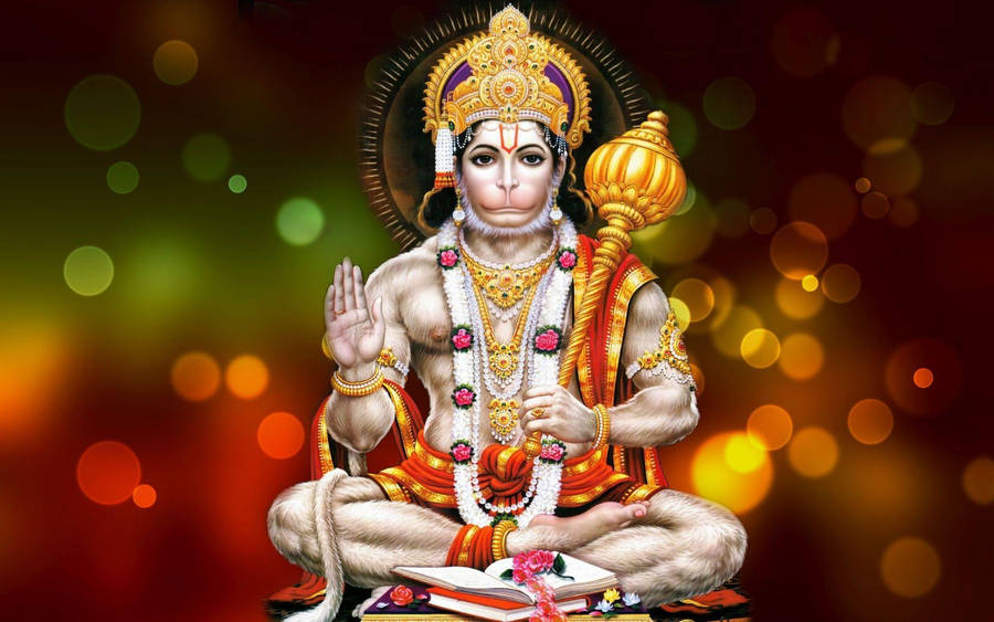 Hanuman 4k Hd Colorfullights Wallpaper