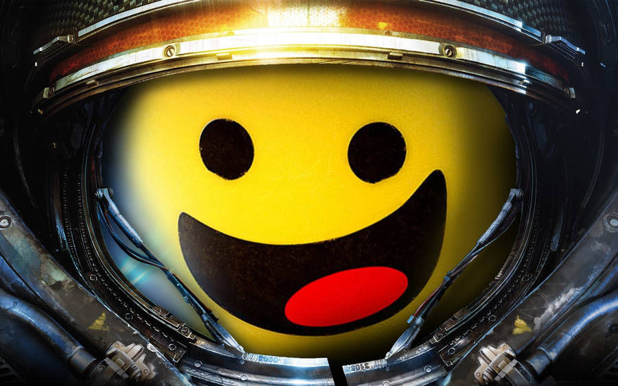 Happy Emoji Astronaut Wallpaper