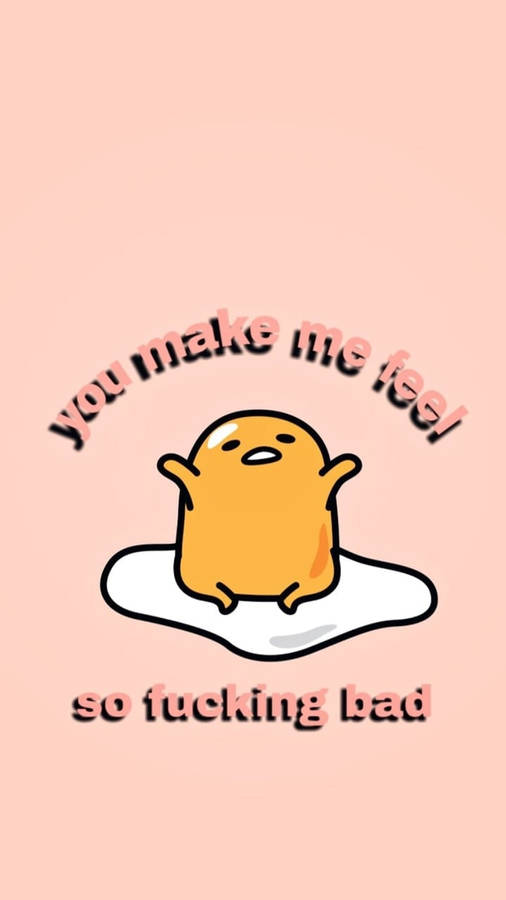 Happy Gudetama Snoozing On A Soft Blanket Wallpaper