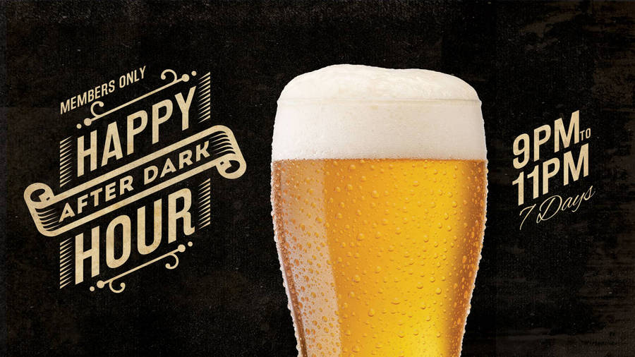 Happy Hour Pub Poster Wallpaper