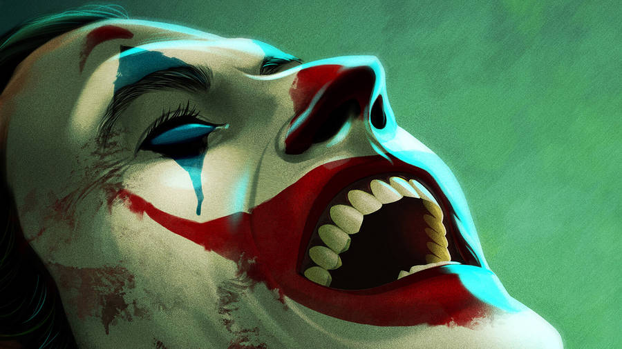 Happy Joker Digital Drawing Wallpaper