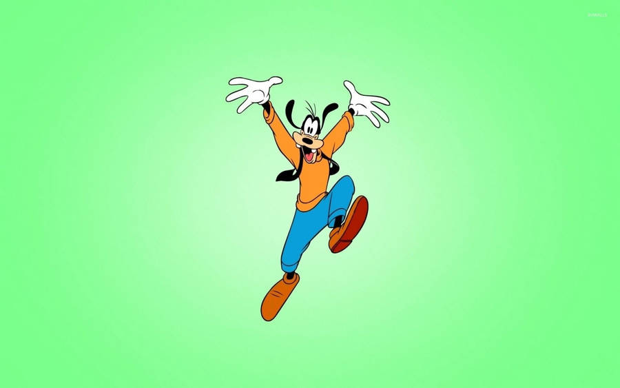 Happy Jumping Goofy Wallpaper
