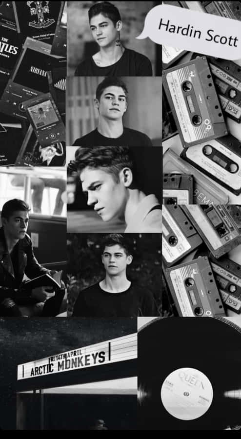 Hardin Scott Black And White Candid Shot Wallpaper