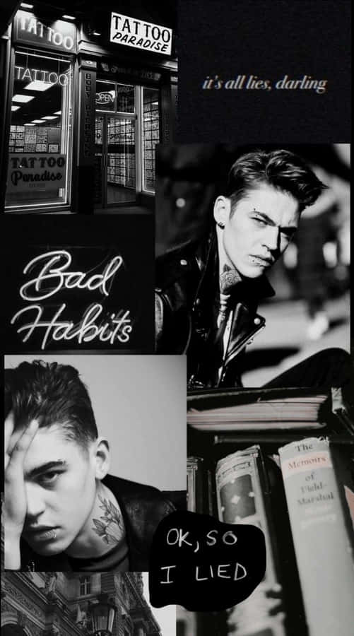 Hardin Scott In Trendy Collage Wallpaper