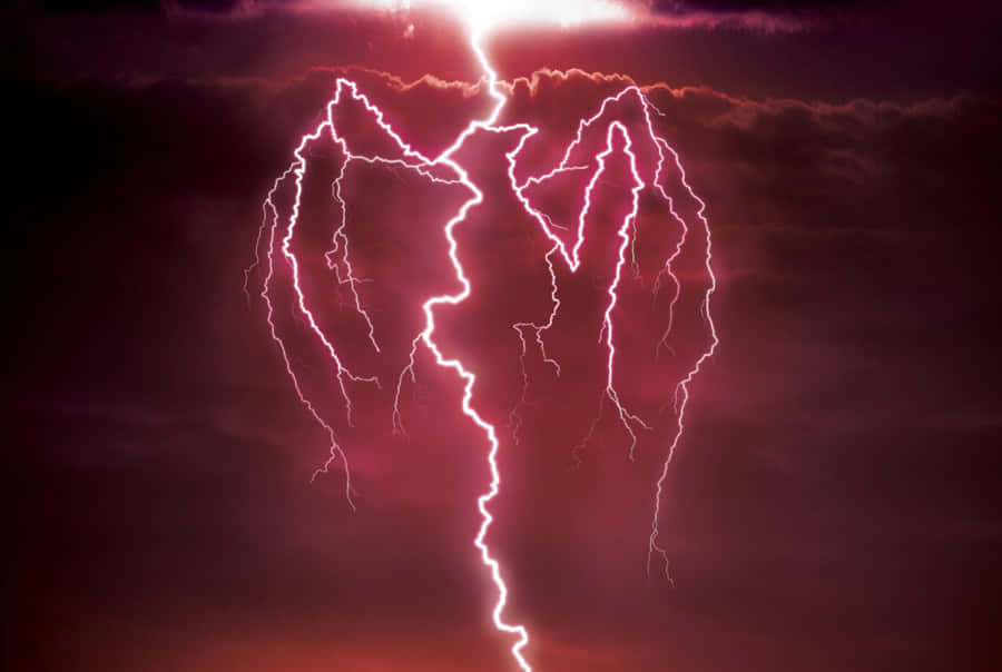 Harness The Power Of Red Lightning Wallpaper