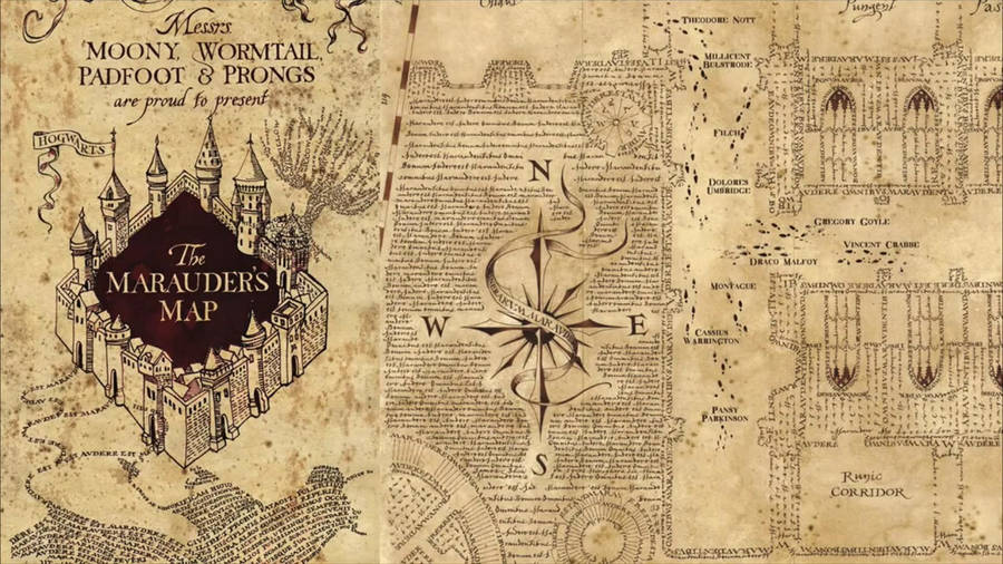 Harry Potter Marauder's Map Aesthetic Wallpaper