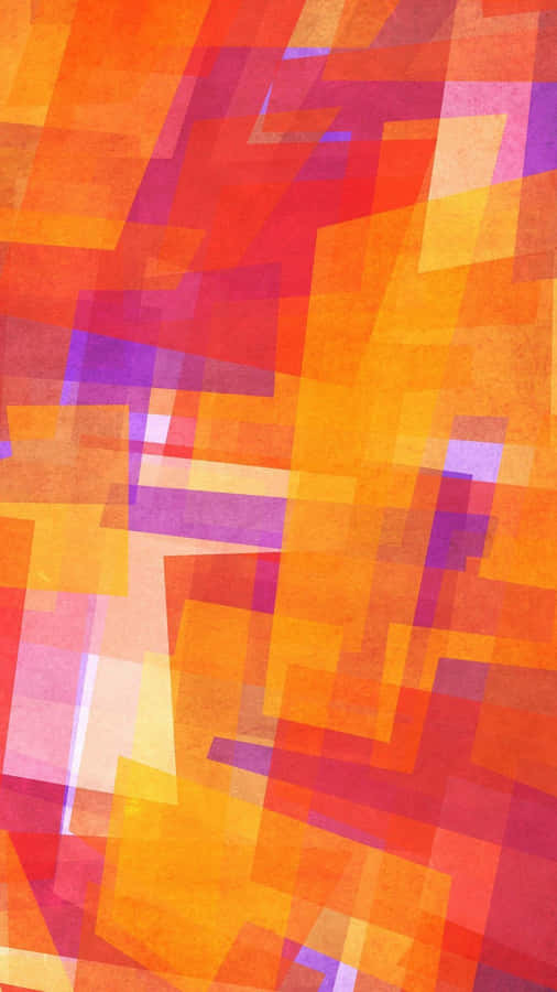 Hd Abstract Cubism Purple And Orange Phone Wallpaper