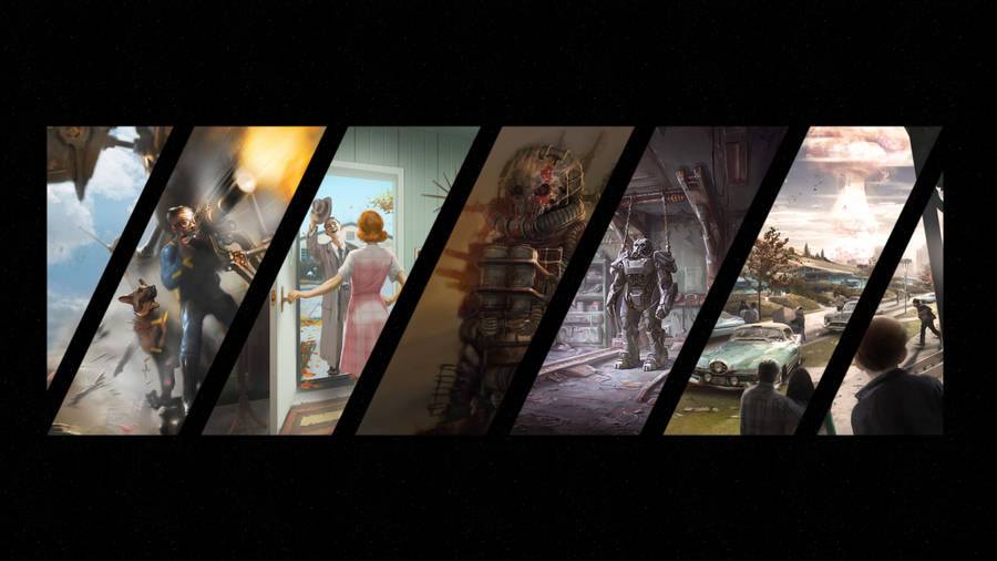 Hd Fallout Gaming Collage Wallpaper