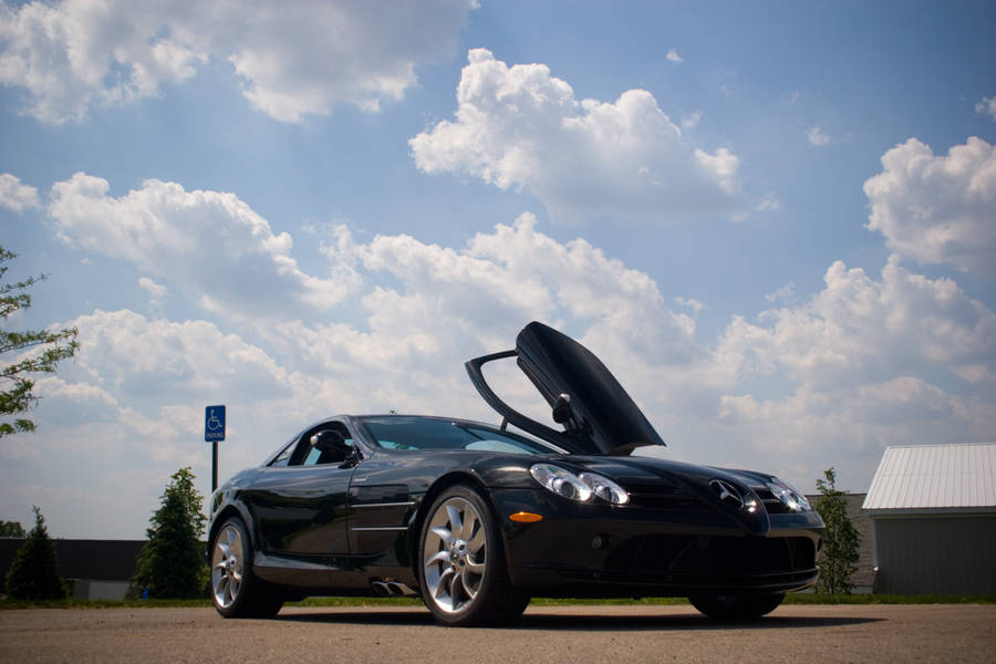 Hd Mercedes Benz With Scissor Doors Wallpaper