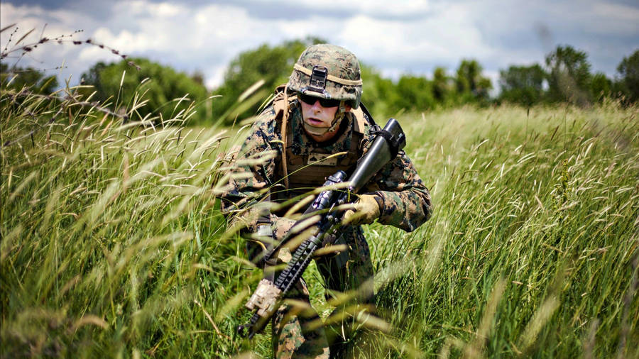 Hd Military Daylight Sneaking Wallpaper