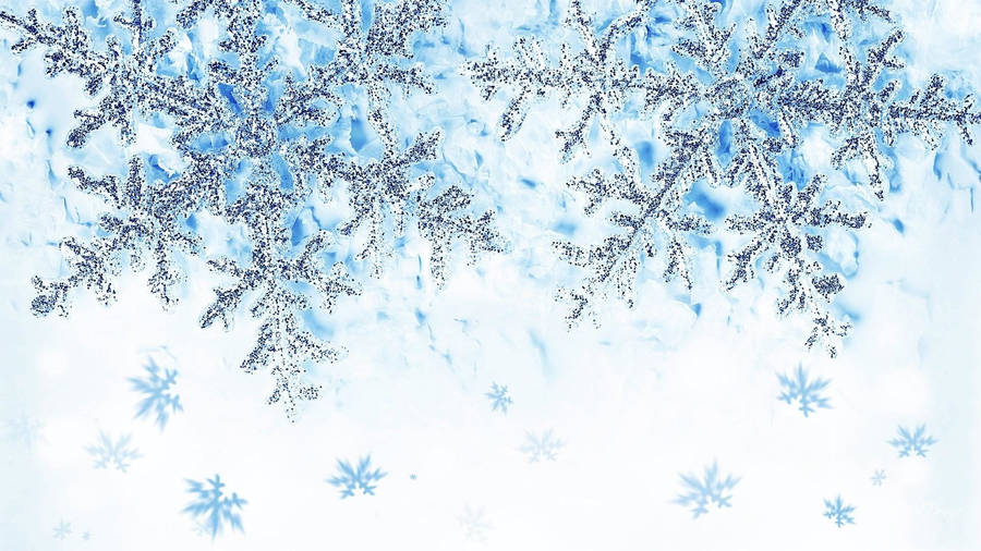 Hd Snowflakes In Winter Wallpaper