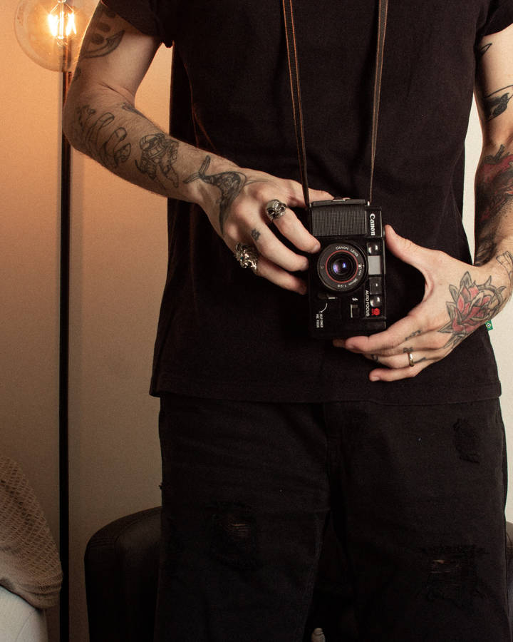 Hd Tattoo With Camera Wallpaper