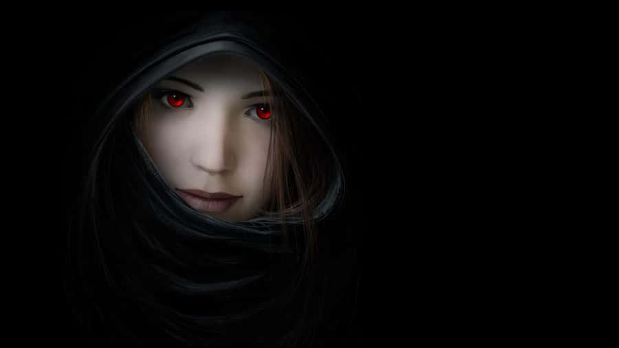 Hd Women With Red Eye Wallpaper
