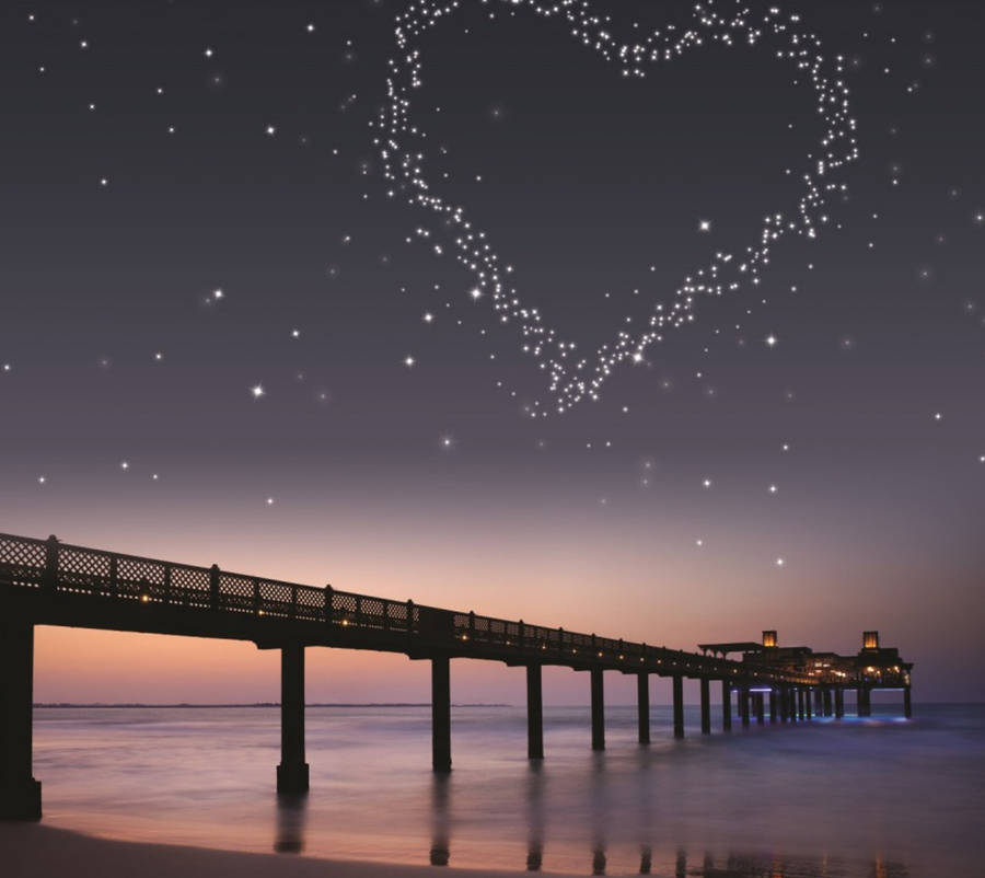 Heart Stars Love Nature Wallpaper