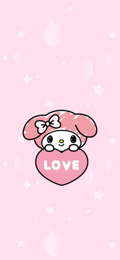 Hello Kitty Wallpaper With A Pink Background Wallpaper