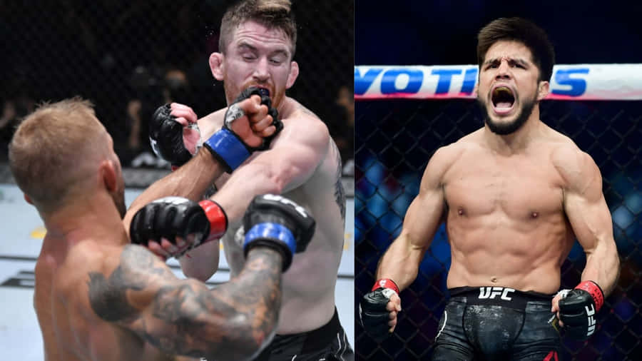 Henry Cejudo And Cory Sandhagen Collage Wallpaper