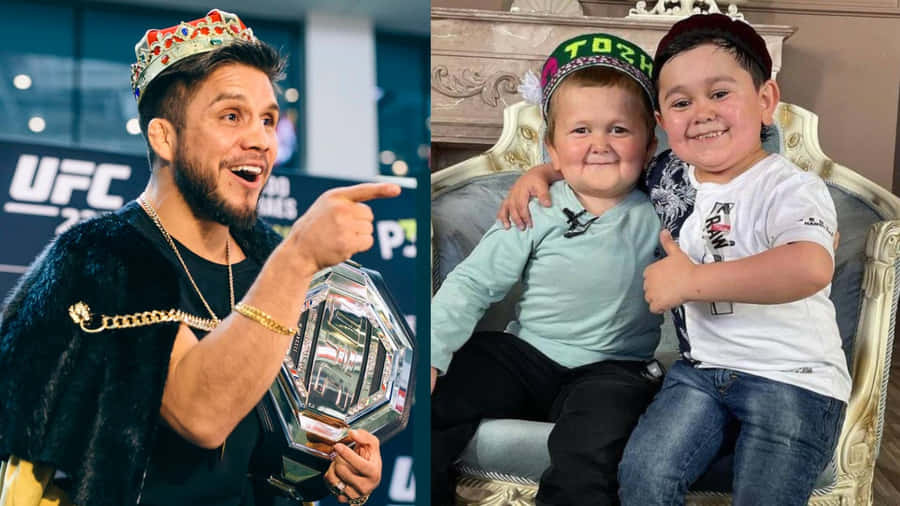 Henry Cejudo And Hasbulla Magomedov Collage Wallpaper