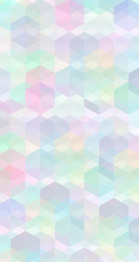 Hexagon Pattern With Light Aesthetic Colors Wallpaper