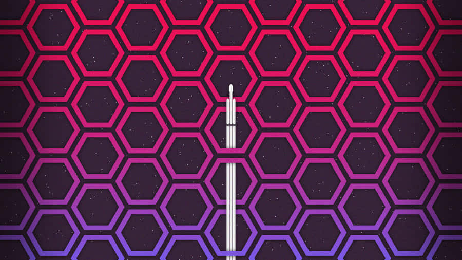 Hexagon Patterns In Bright Blue Wallpaper