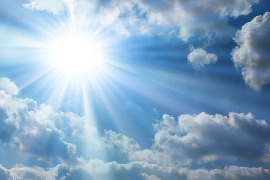 Hi Res Sky With Bright Sunlight Wallpaper