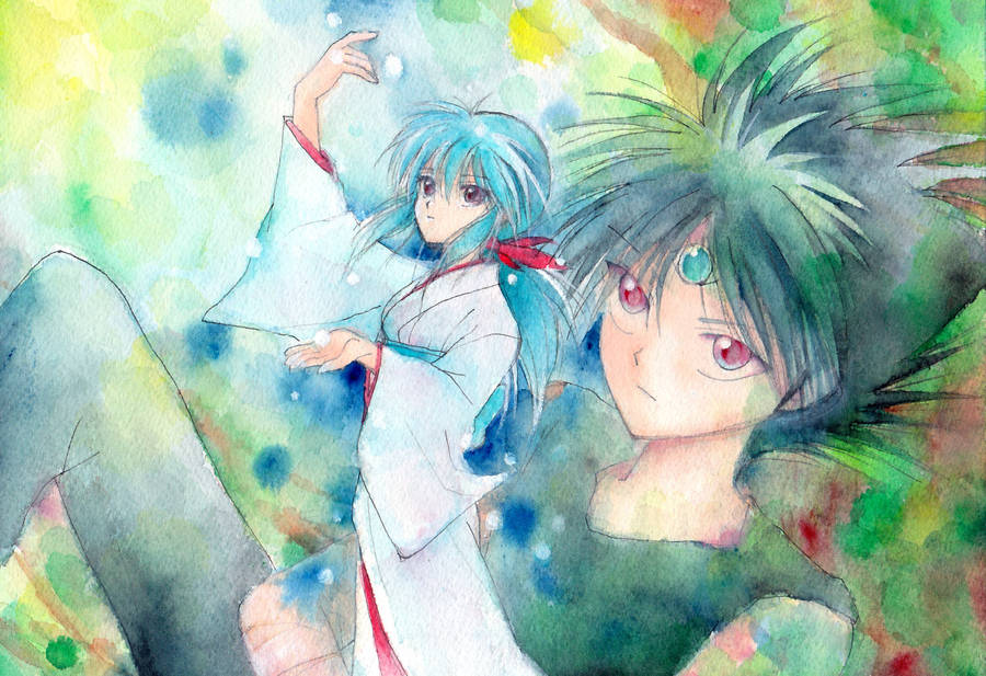 Hiei And Yukina Of Yuyu Hakusho Wallpaper