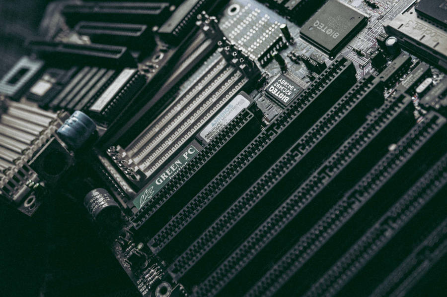 High Definition Image Of Modern Motherboard Wallpaper
