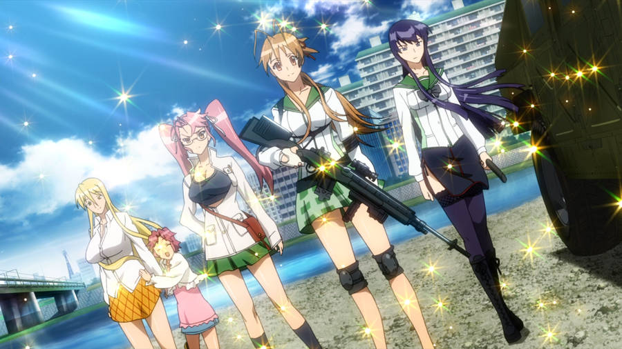 Highschool Of The Dead Survivor Girls Wallpaper
