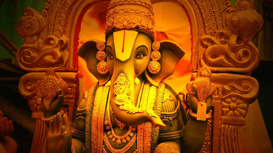 Hindu God Sculpture Ganesh Wallpaper