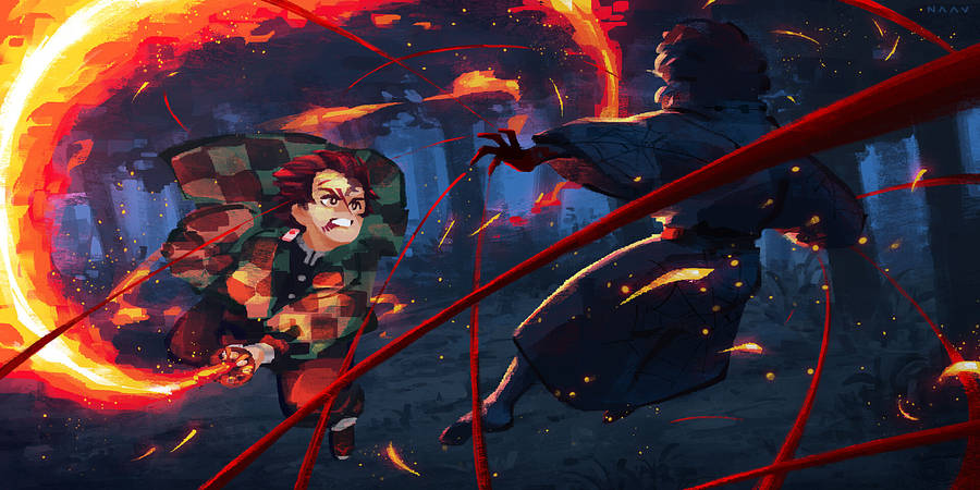 Hinokami Kagura Fight Scene Wallpaper