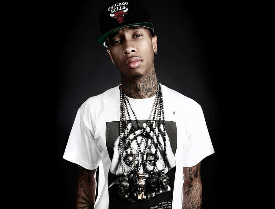 Hip Hop Artist Tyga Shows Off A Variety Of Tattoos Wallpaper