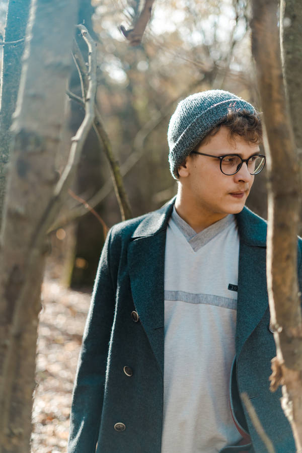 Hipster In Grey Bonnet Wallpaper