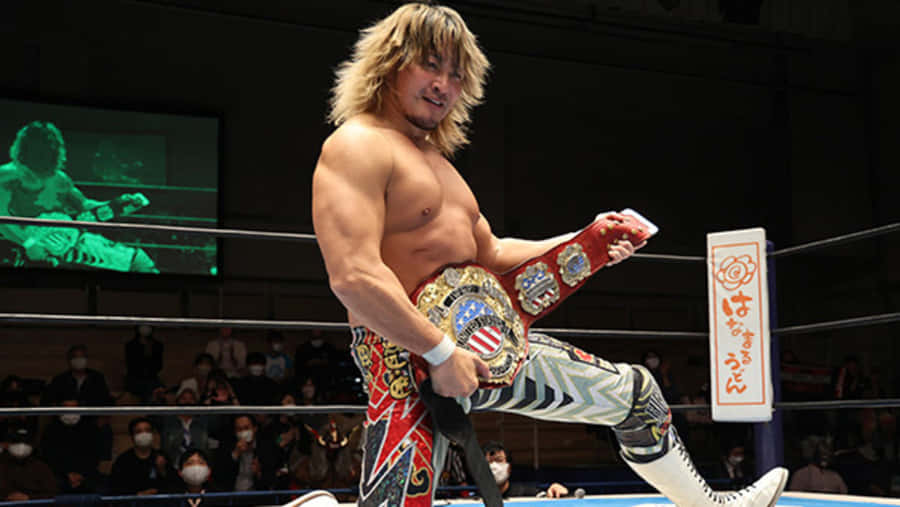 Hiroshi Tanahashi Champion Pose Wallpaper