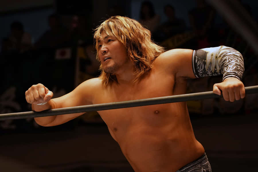 Hiroshi Tanahashi Poised In His Wrestling Gear Wallpaper