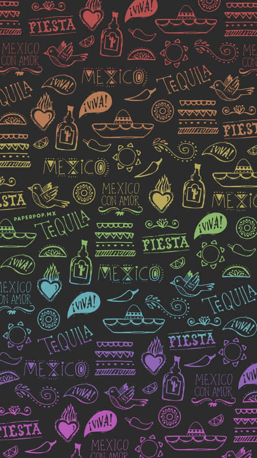 Hispanic Food Pattern Wallpaper