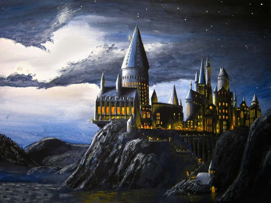 Hogwarts Castle Dark Art Wallpaper