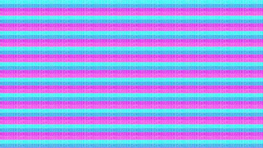 Hollister Neon Pink And Blue Poster Wallpaper
