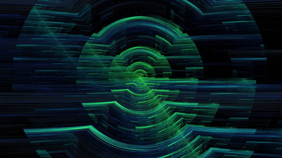 Holographic Circles Glitch Art Wallpaper
