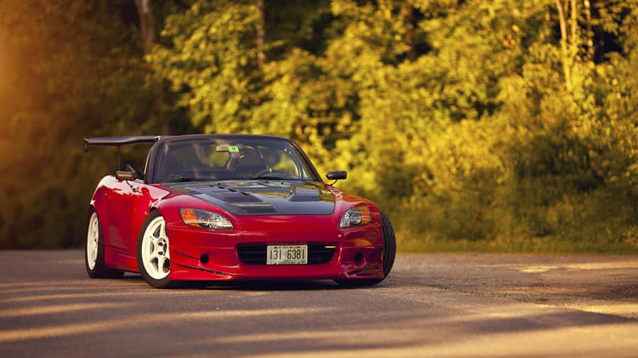 Honda S2000 Red Compact Car Wallpaper
