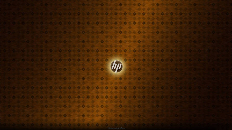 Hp Classic Golden-brown Logo Wallpaper