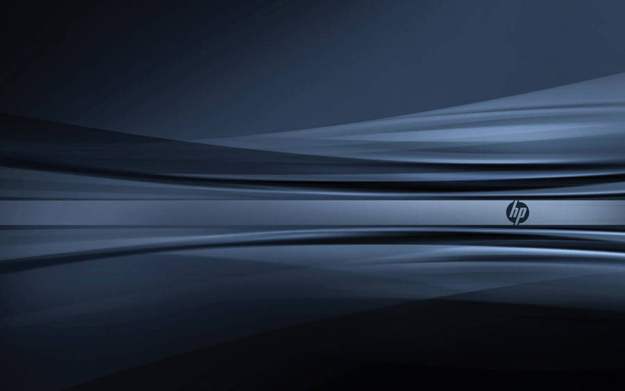 Hp Premium Black Logo On A White Background Wallpaper