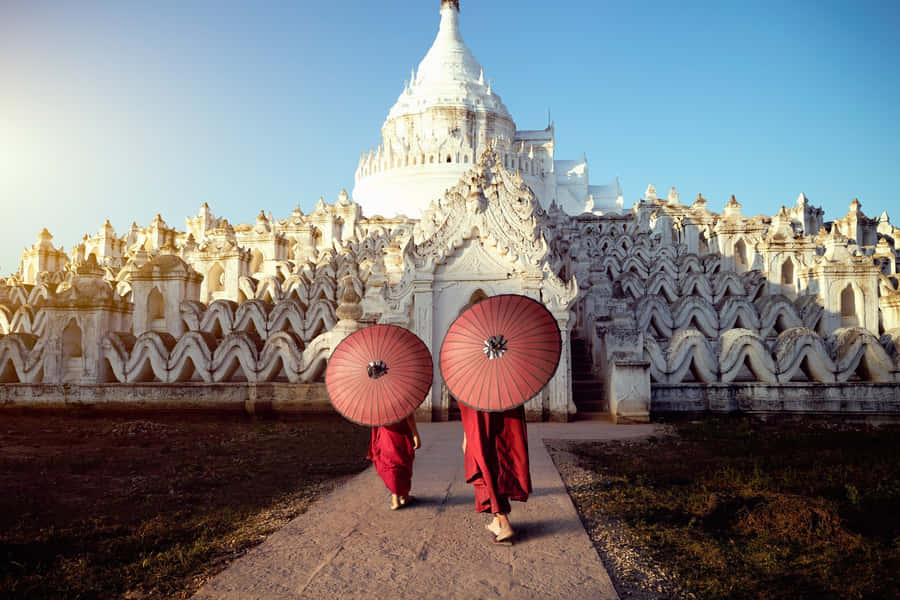 Hsinbyume Pagoda Near Mandalay, Myanmar Wallpaper