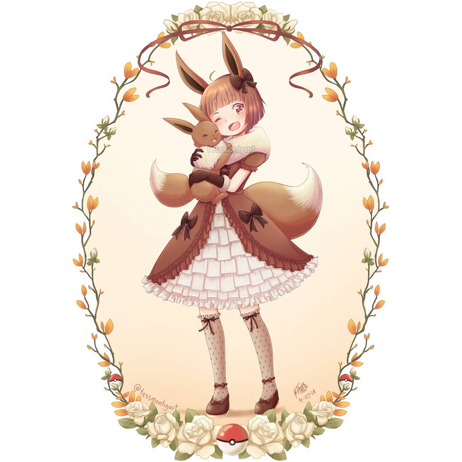 Human Meets Eevee Evolutions Wallpaper