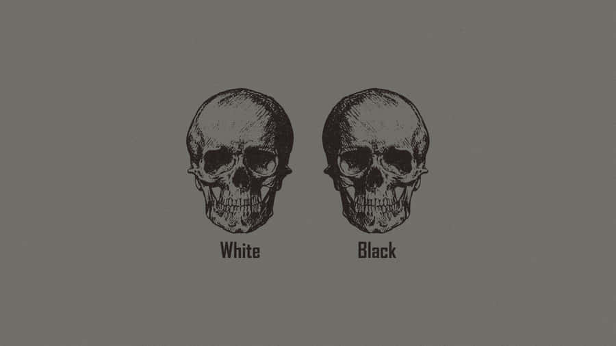 Human Skulls Depicting Anti-racism Wallpaper