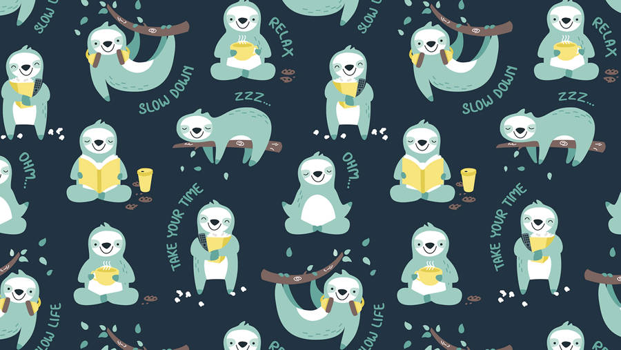 Humorous Sloth Poster Wallpaper