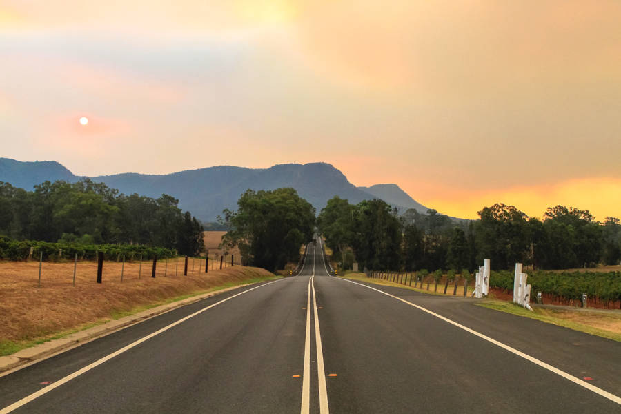 Hunter Valley Road Of Australia Wallpaper
