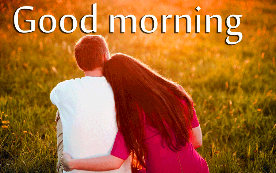Husband And Wife Good Morning Grass Field Wallpaper