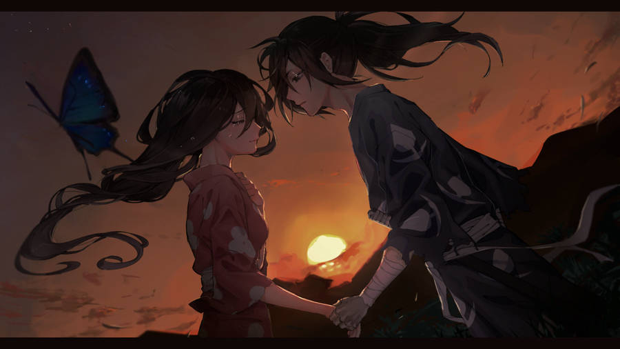 Hyakkimaru And Mio, The Unlikely Duo At The Heart Of Dororo Wallpaper