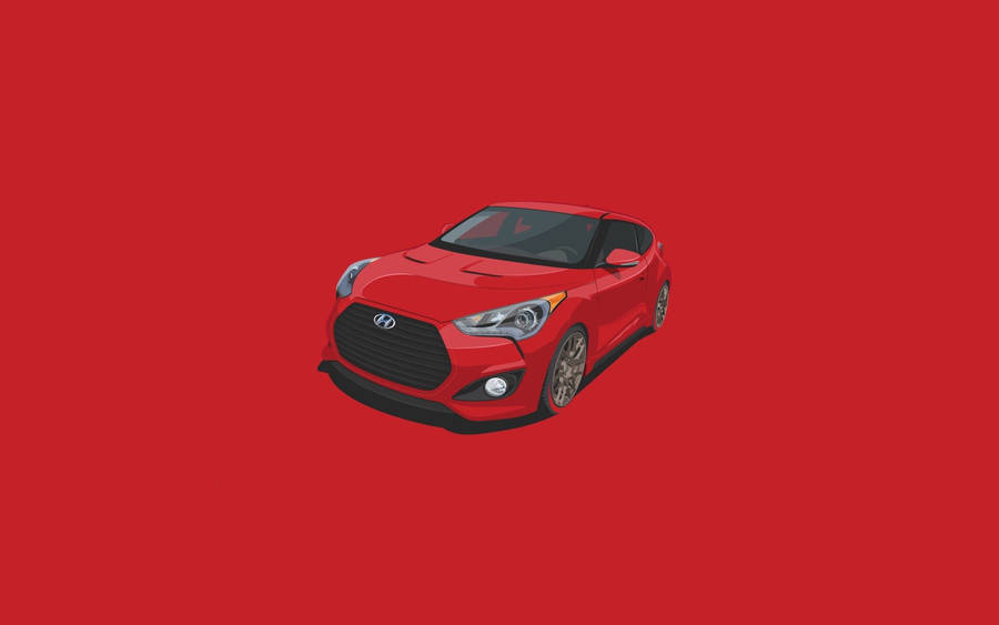 Hyundai Red Veloster Wallpaper