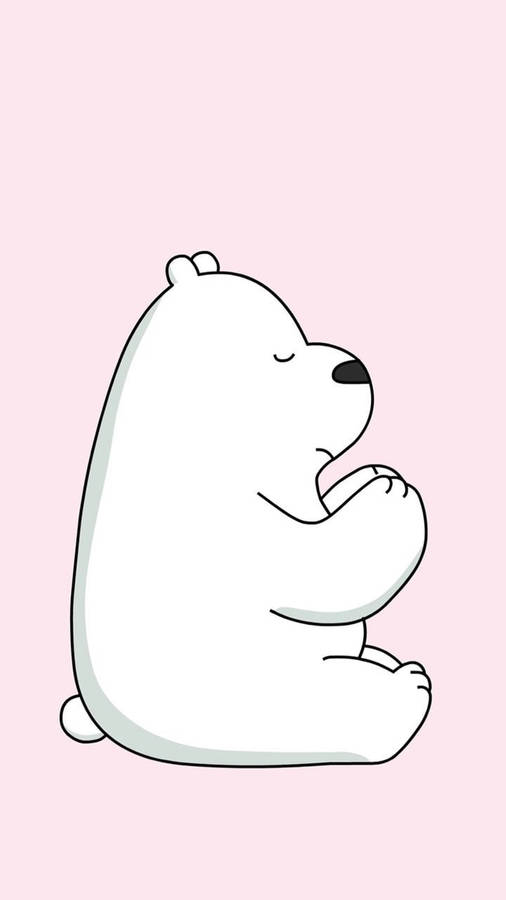 Ice Bear Cartoon Praying Wallpaper